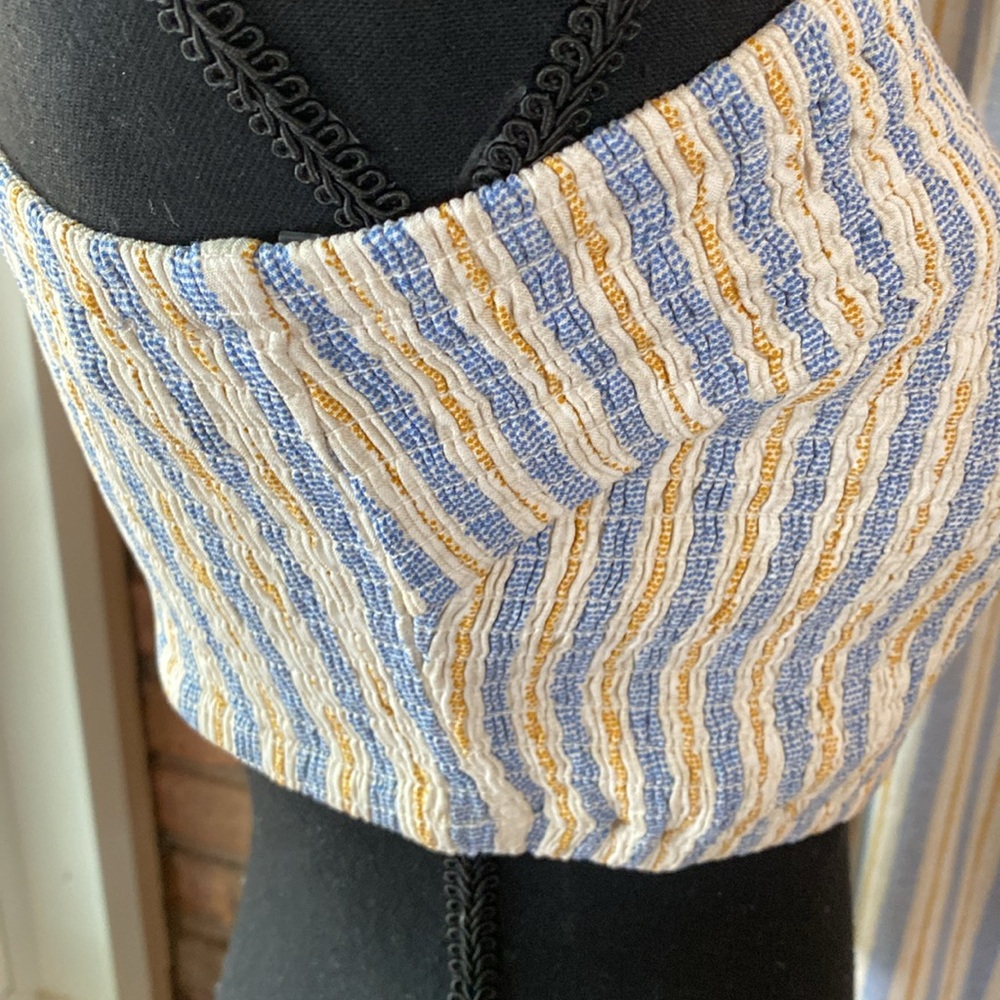 Kori Blue and Yellow Striped Women's Pants and Tank Top - Picture 6 of 13